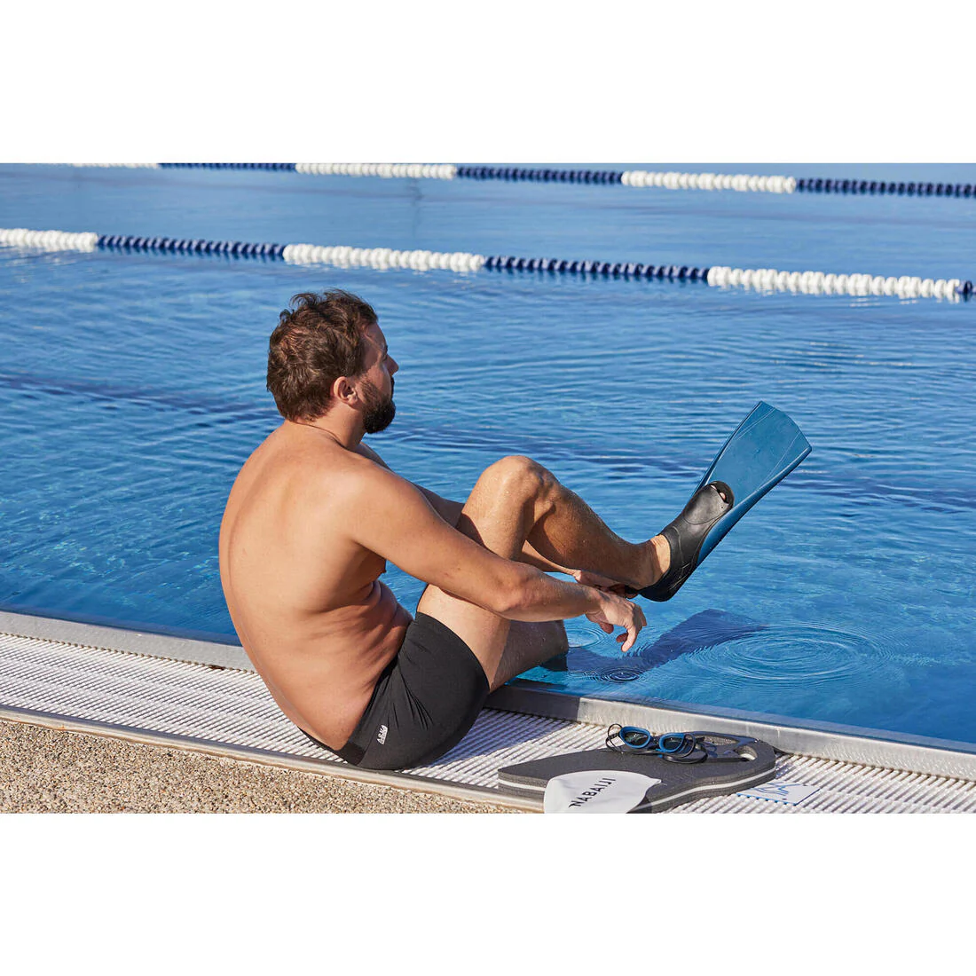 ALETAS NATACIÓN TRAINFIN 500 AZUL ROSADO - Image 18