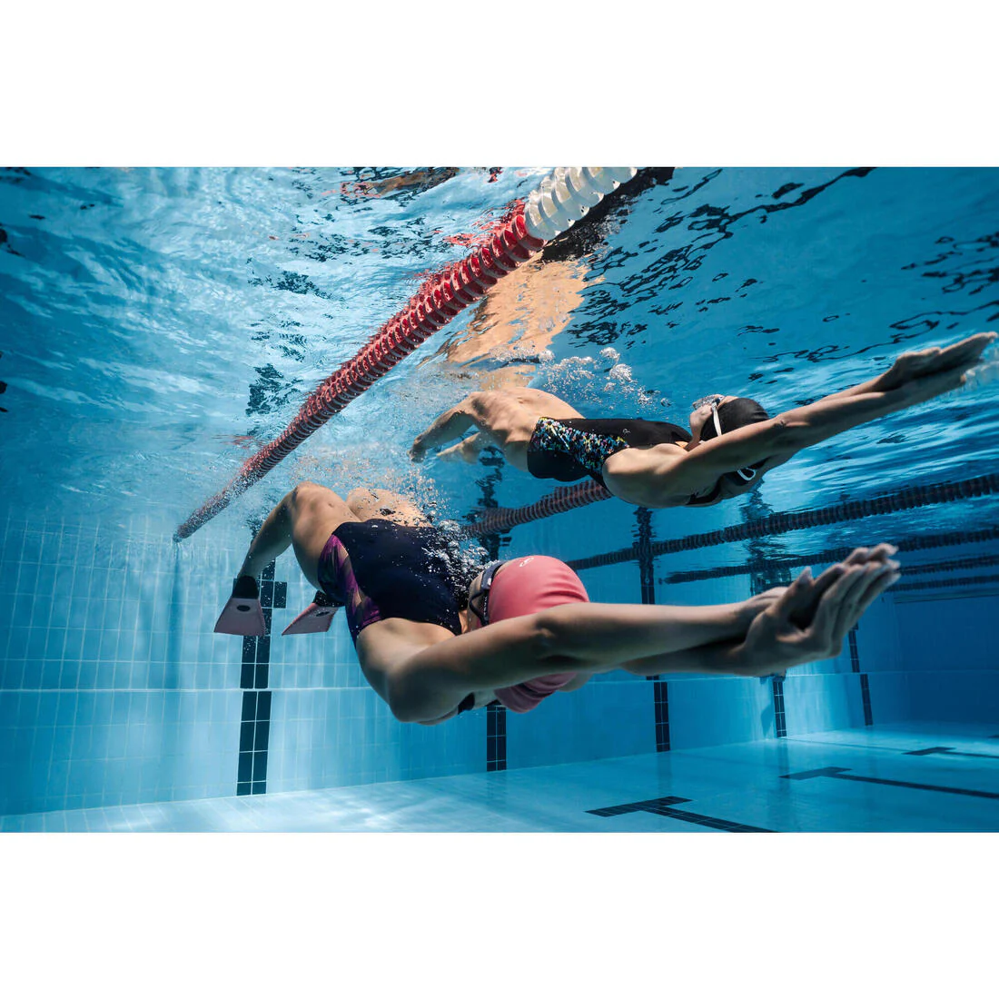 ALETAS NATACIÓN TRAINFIN 500 AZUL ROSADO - Image 25
