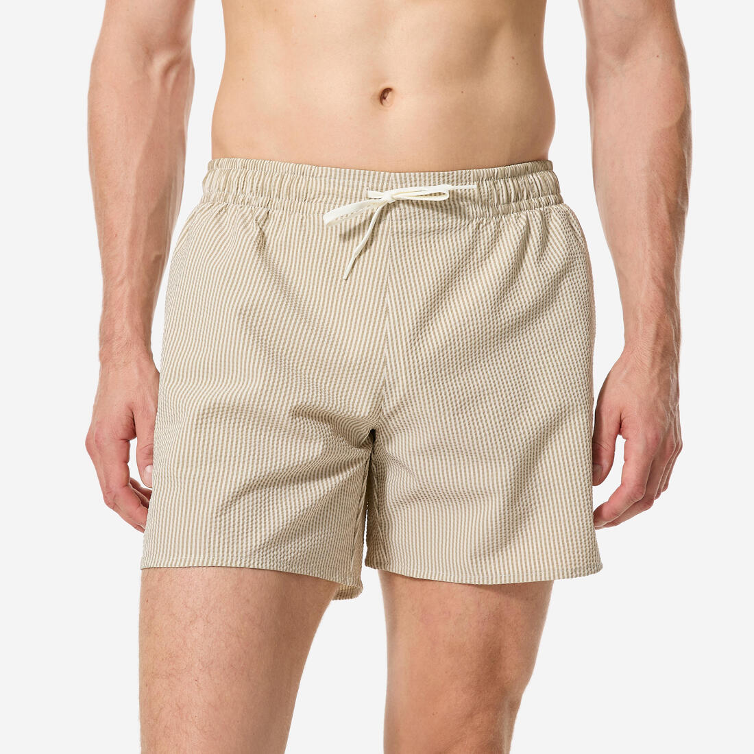 Boardshort Corto Surf 100 Hombre Caqui Texturizado 15"