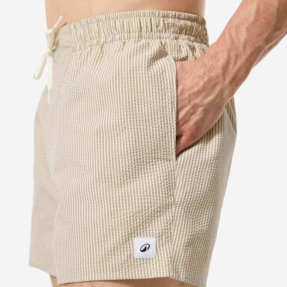 Boardshort Corto Surf 100 Hombre Caqui Texturizado 15" - Image 7