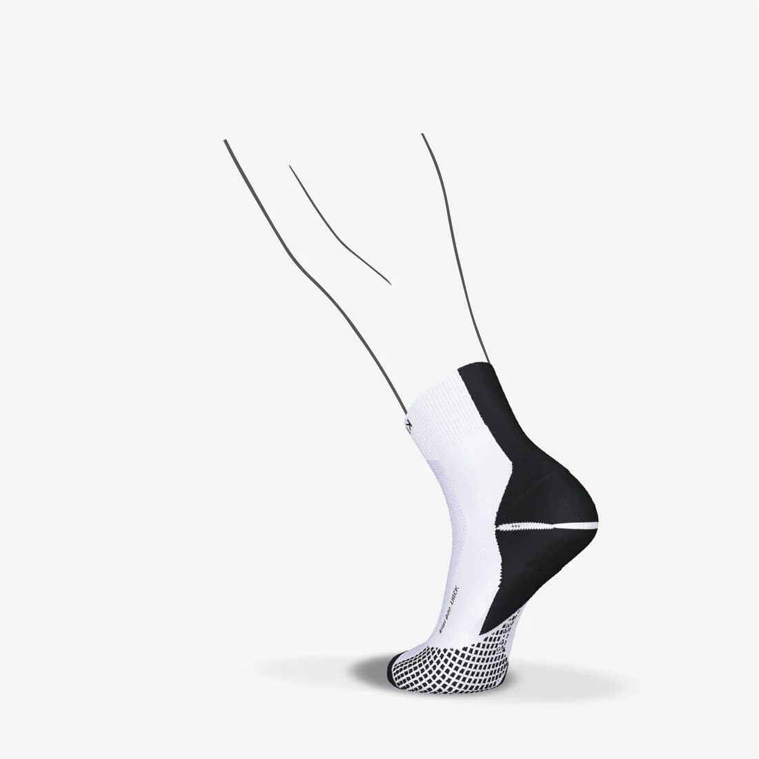 CALCETINES DE RUNNING KIPRUN RUN900 GRUESOS MID NEGROS - Image 11