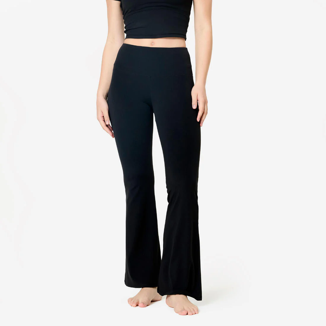 Leggings Yoga/Pilates Breathe Mujer Negro Corte Acampanado