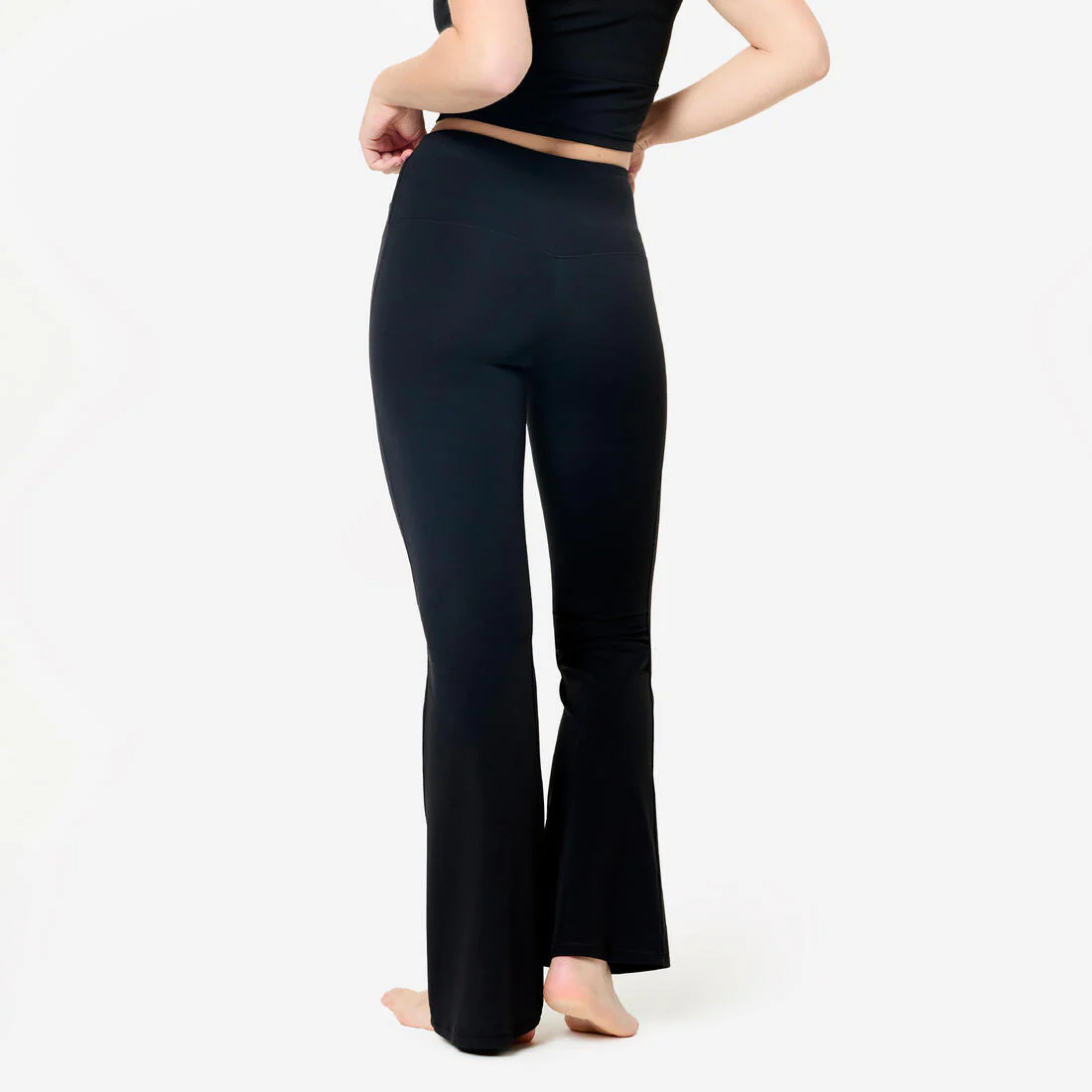 Leggings Yoga/Pilates Breathe Mujer Negro Corte Acampanado - Image 4