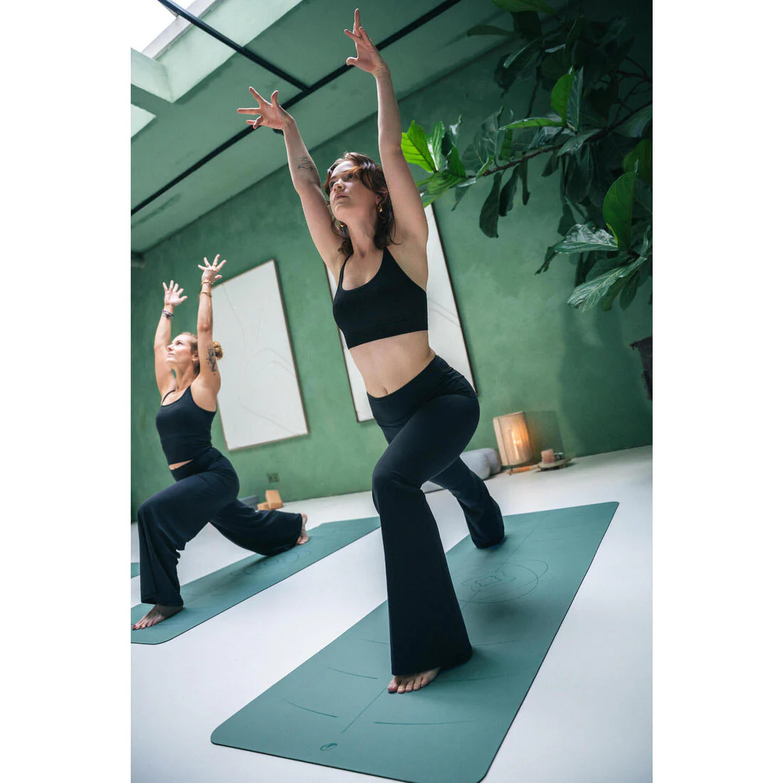 Leggings Yoga/Pilates Breathe Mujer Negro Corte Acampanado - Image 8