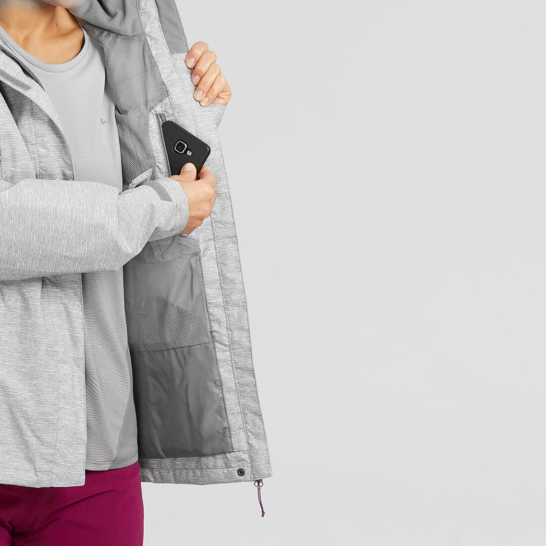 CHAQUETA DE SENDERISMO IMPERMEABLE MUJER MH100 - Image 12