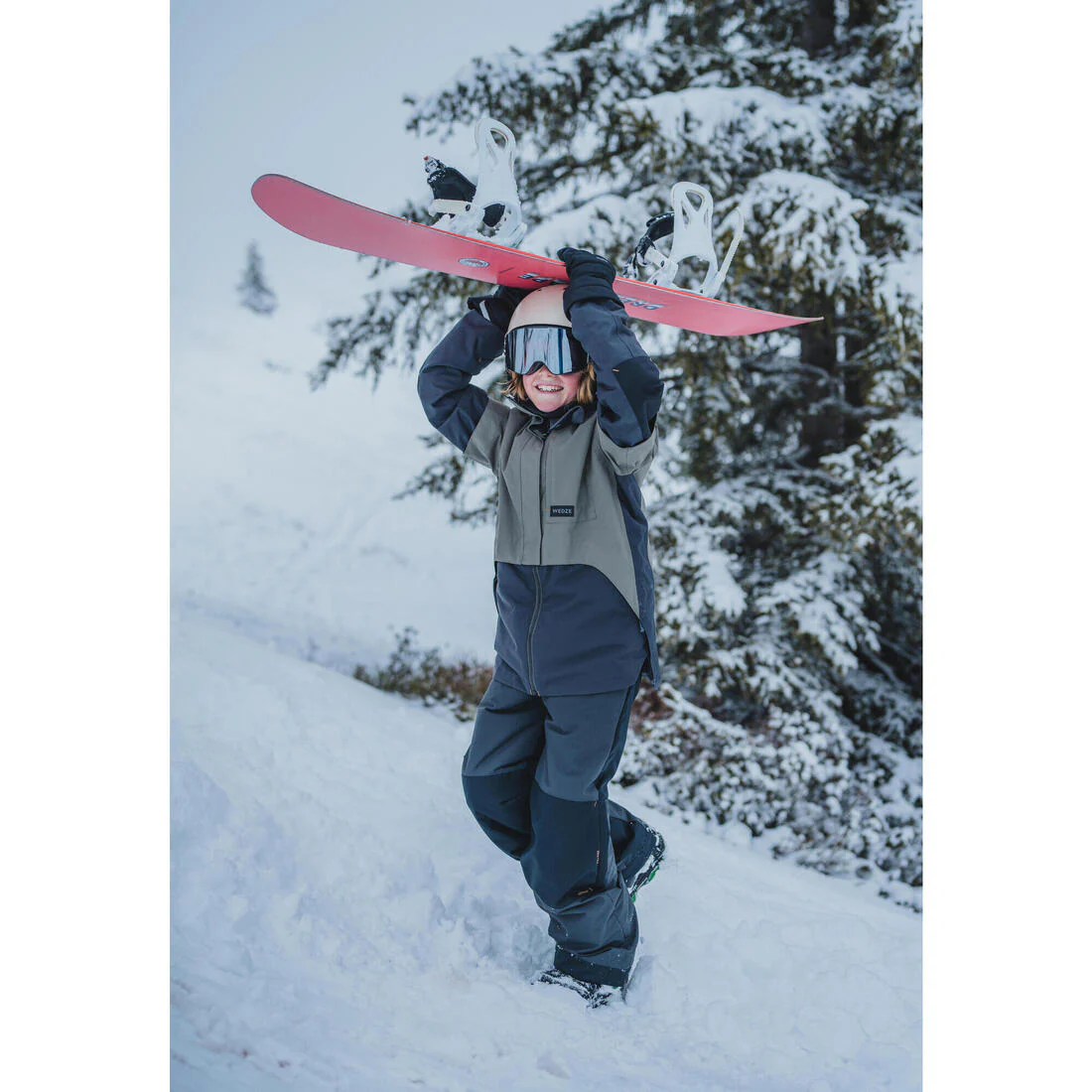 CHAQUETA DE SNOWBOARD NIÑOS LARGA Y MUY RESISTENTE - SNB 500 - CAQUI - Image 11