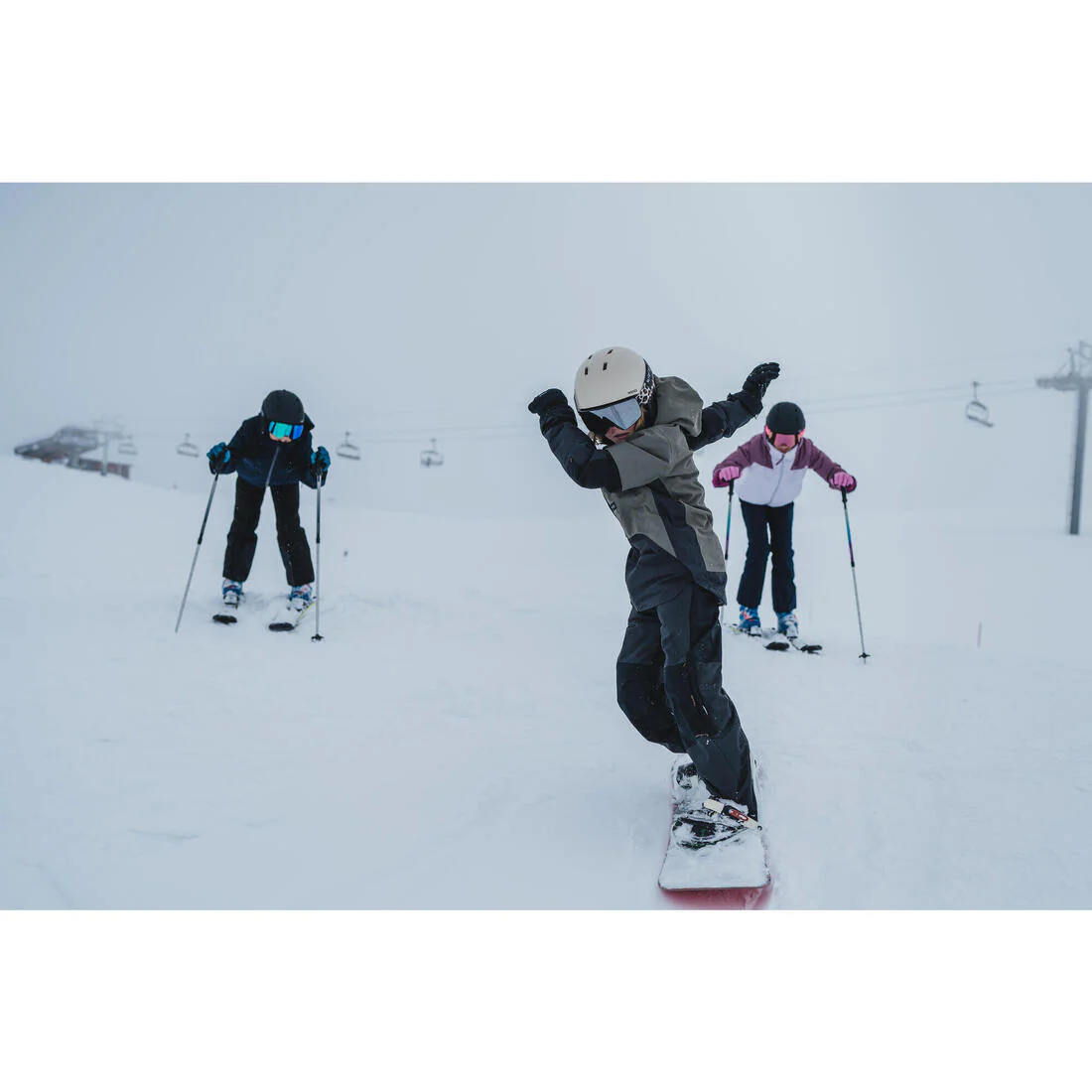 CHAQUETA DE SNOWBOARD NIÑOS LARGA Y MUY RESISTENTE - SNB 500 - CAQUI - Image 12