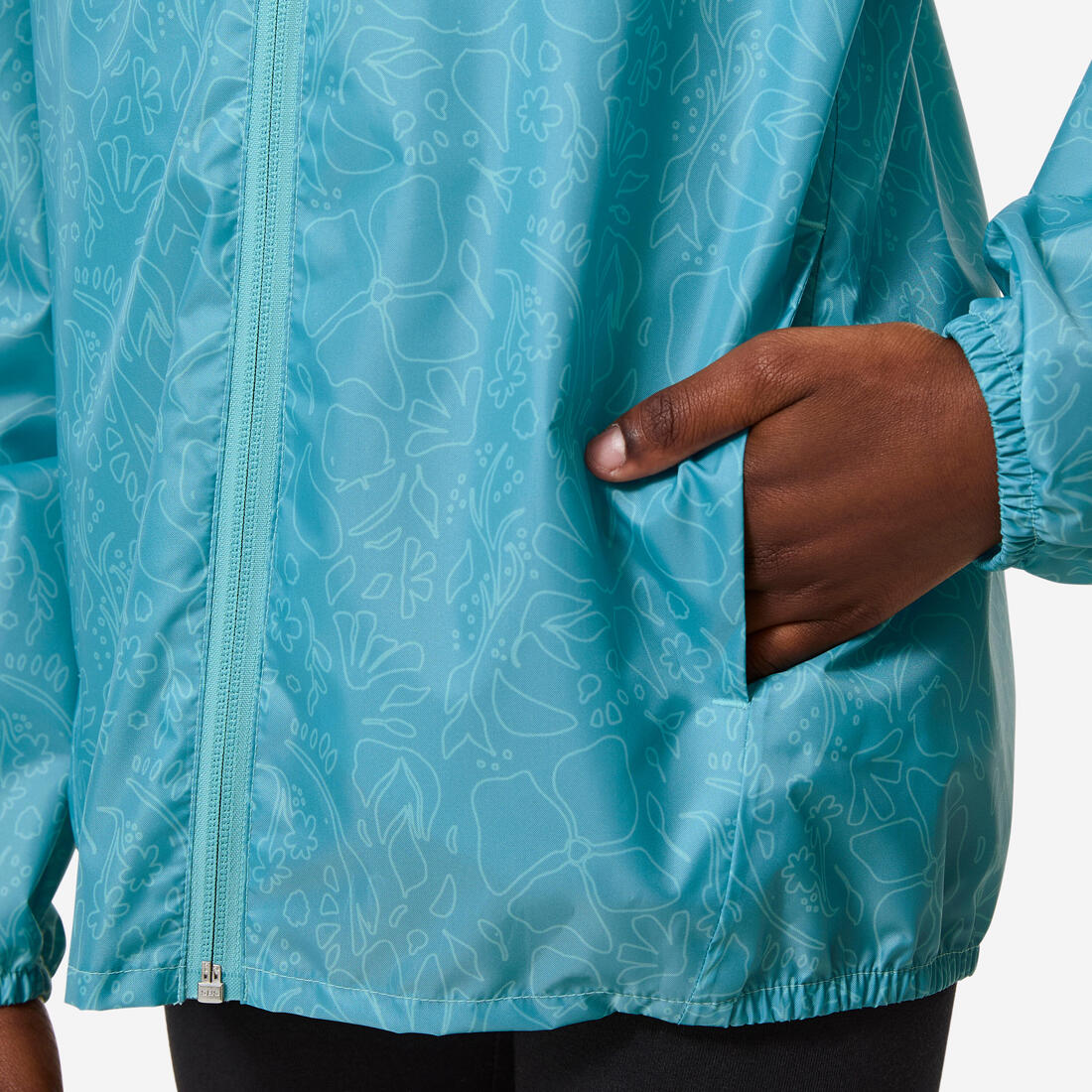 Chaqueta impermeable de senderismo niños 7-15 años, MH100 zip - Image 11