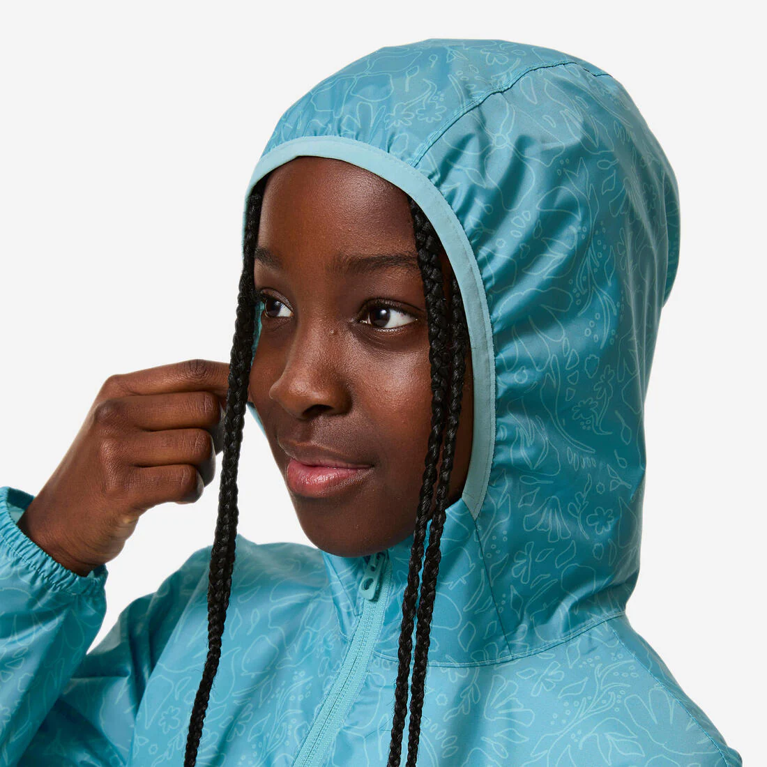 Chaqueta impermeable de senderismo niños 7-15 años, MH100 zip - Image 9
