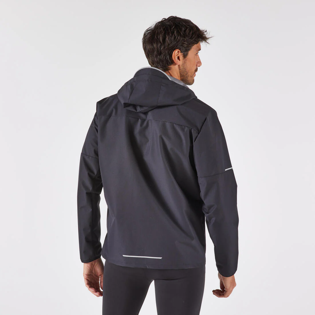 Chaqueta impermeable Run 100 hombre negra - Image 2