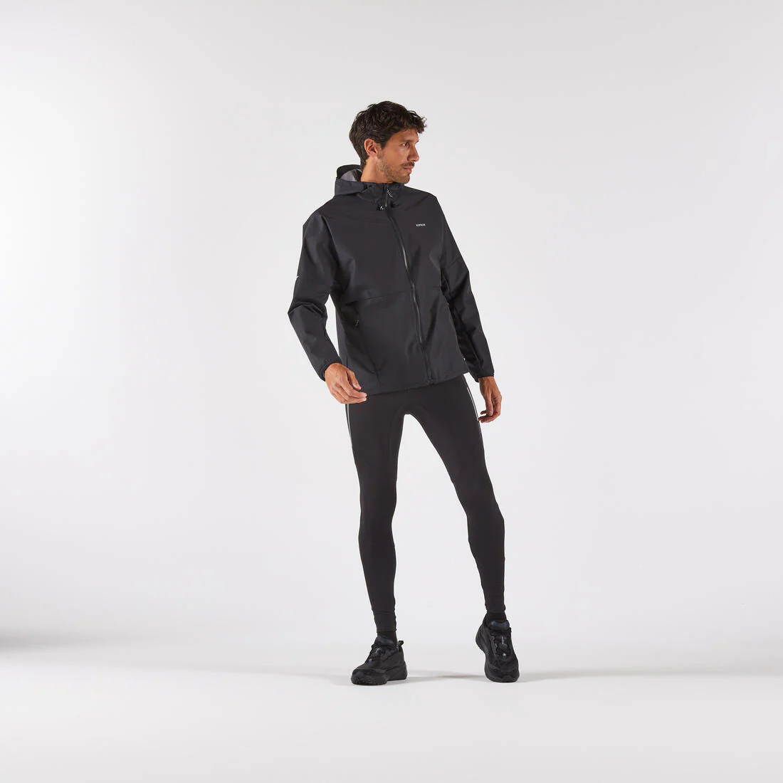 Chaqueta impermeable Run 100 hombre negra - Image 3