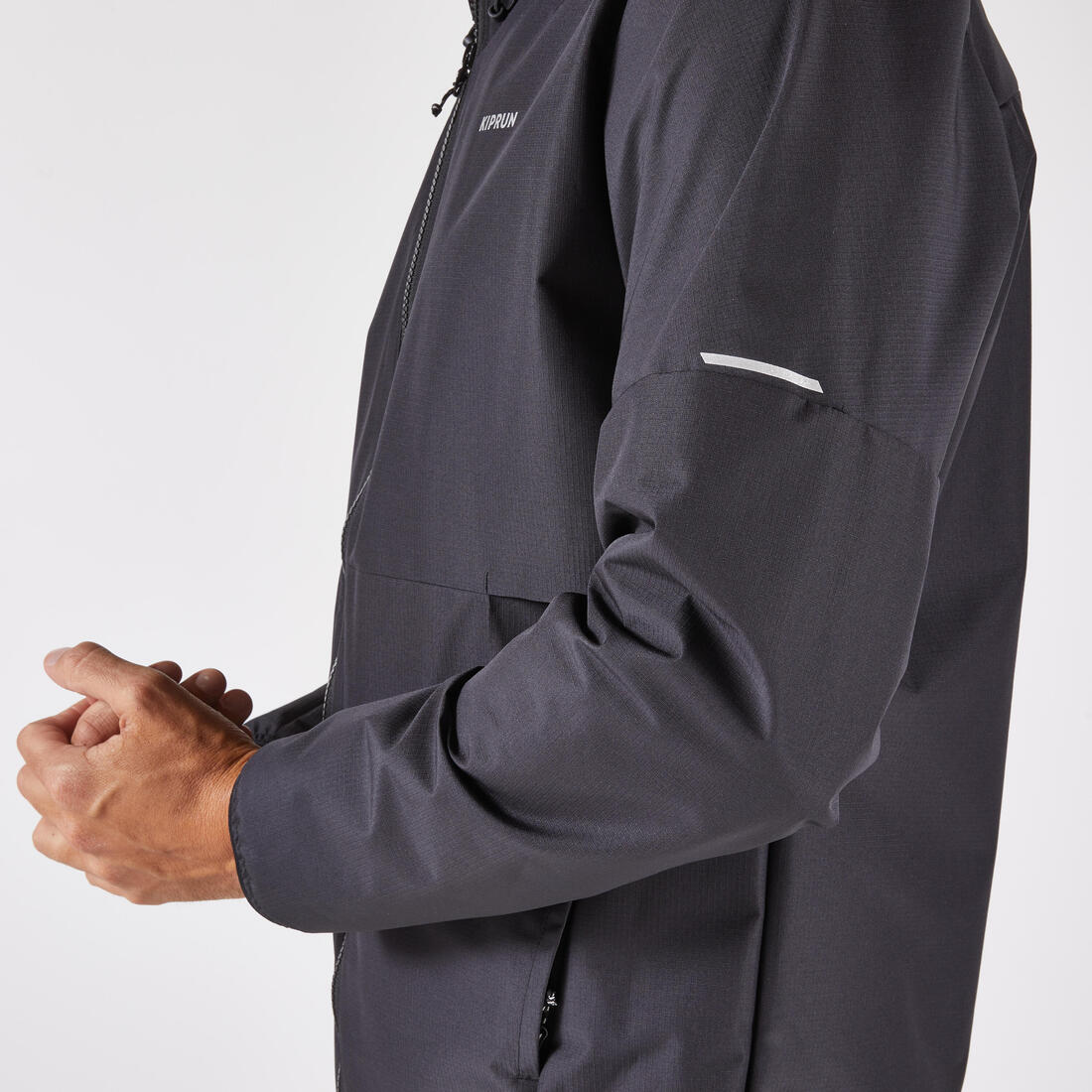 Chaqueta impermeable Run 100 hombre negra - Image 6