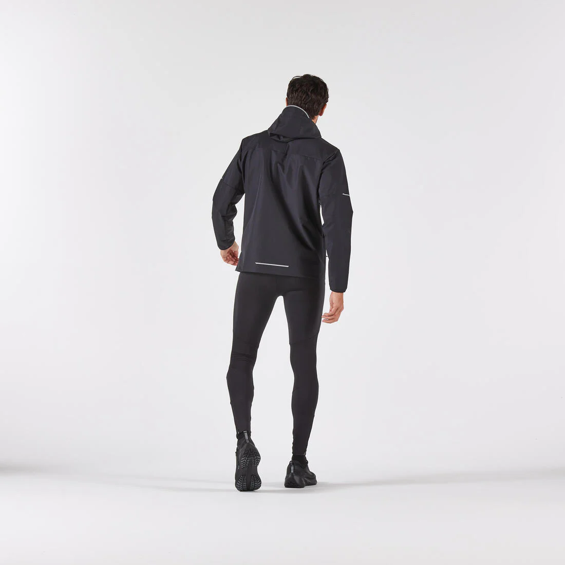 Chaqueta impermeable Run 100 hombre negra - Image 7