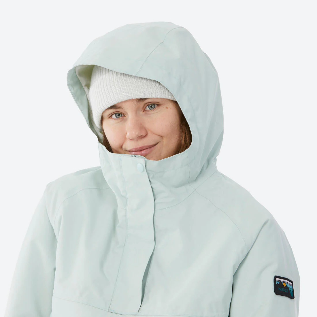 PARKA DE SNOWBOARD 1/2 CIERRE MUJER SNB 100 VERDE CAQUI - Image 4