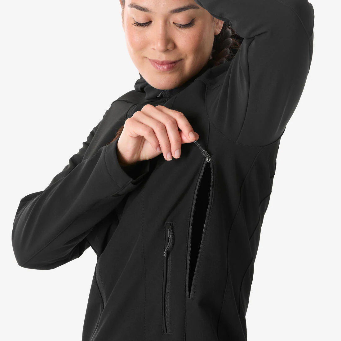 CHAQUETA SOFTSHELL CORTAVIENTO MUJER MT500 - Image 9