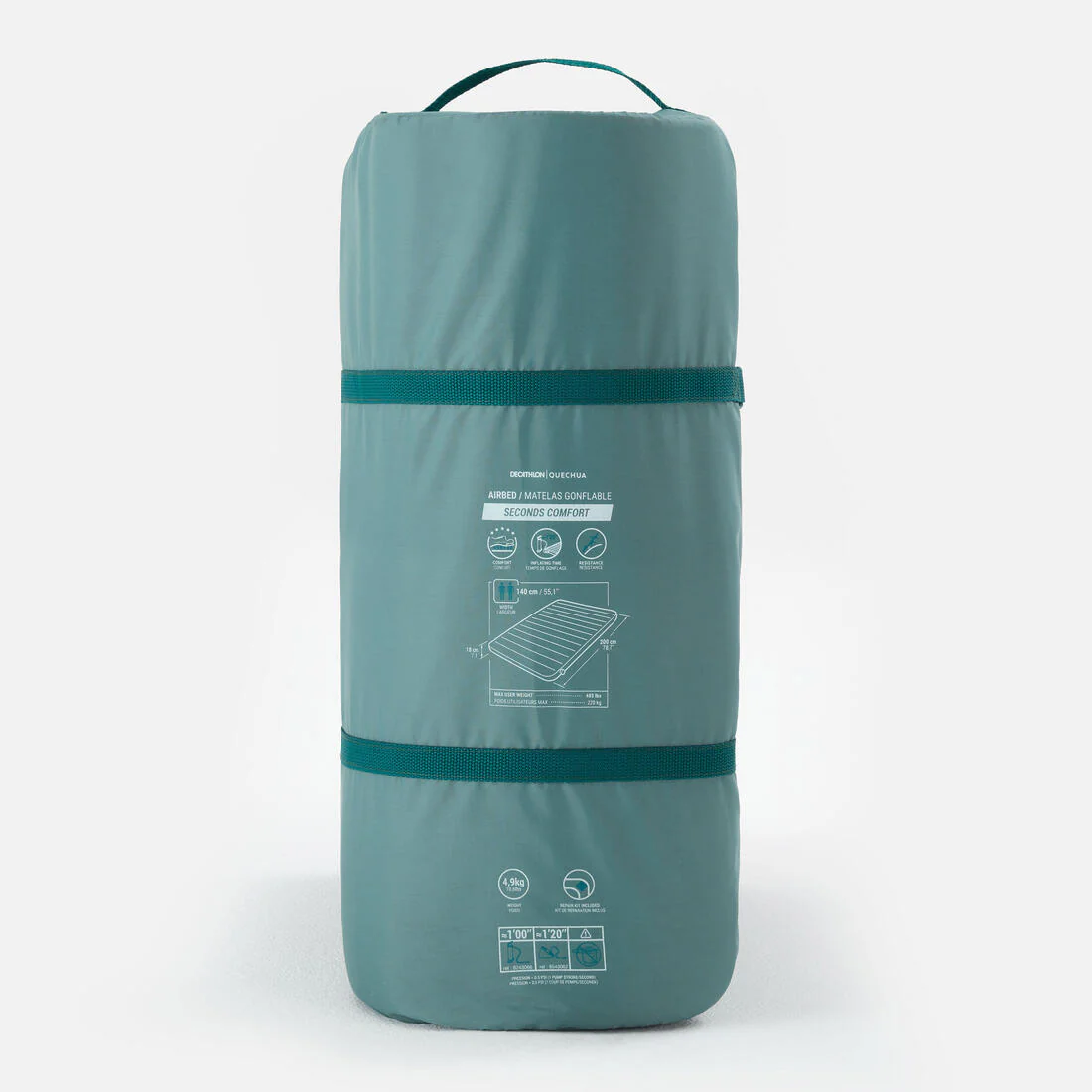 COLCHÓN INFLABLE DE CAMPING 2 PERSONAS 200 X 140 CM AIR SECONDS COMFORT - Image 3