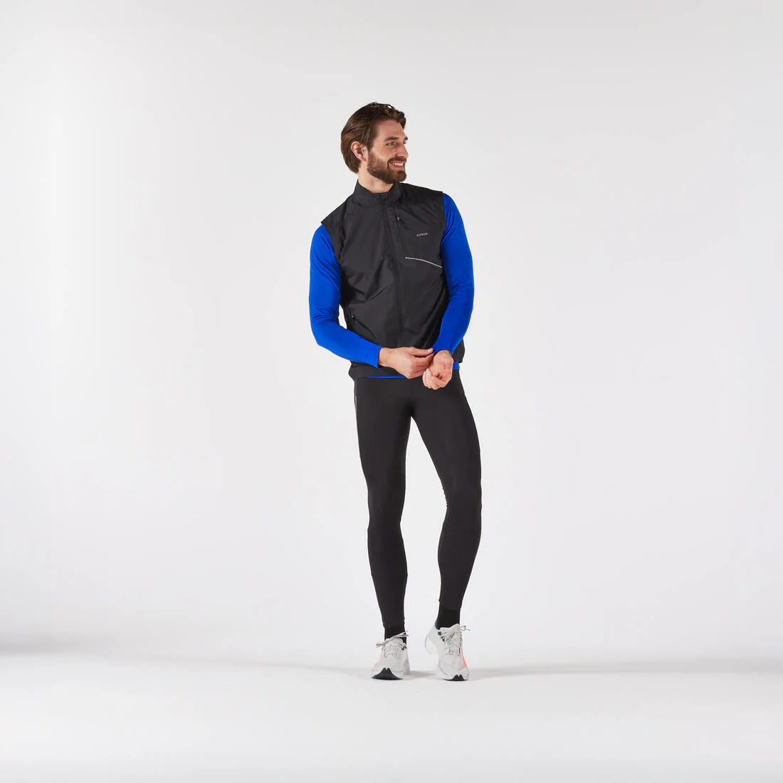 Chaleco cortaviento de running Hombre - KIPRUN Run 500 Negro - Image 3