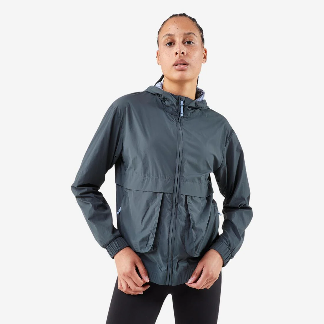 Chaqueta cortaviento running Mujer - KIPRUN Run 500 Wind verde