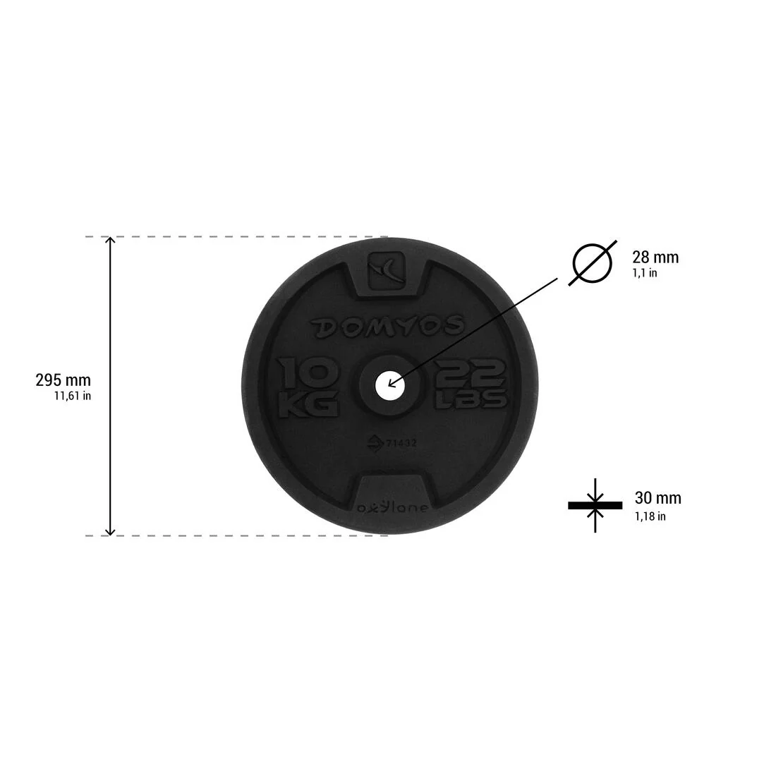 DISCOS PARA PESAS 28 MM Y 0,5 KG (VALOR VARÍA SEGÚN PESO) - Image 3