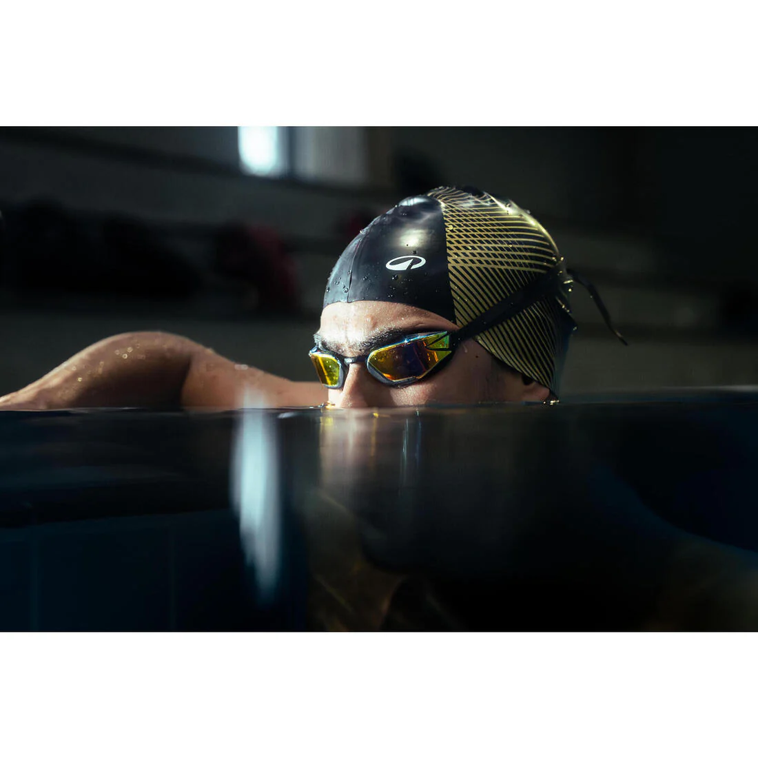GORRO NATACIÓN AZUL NEGRO TERM SILICONA TALLA ÚNICA - Image 45