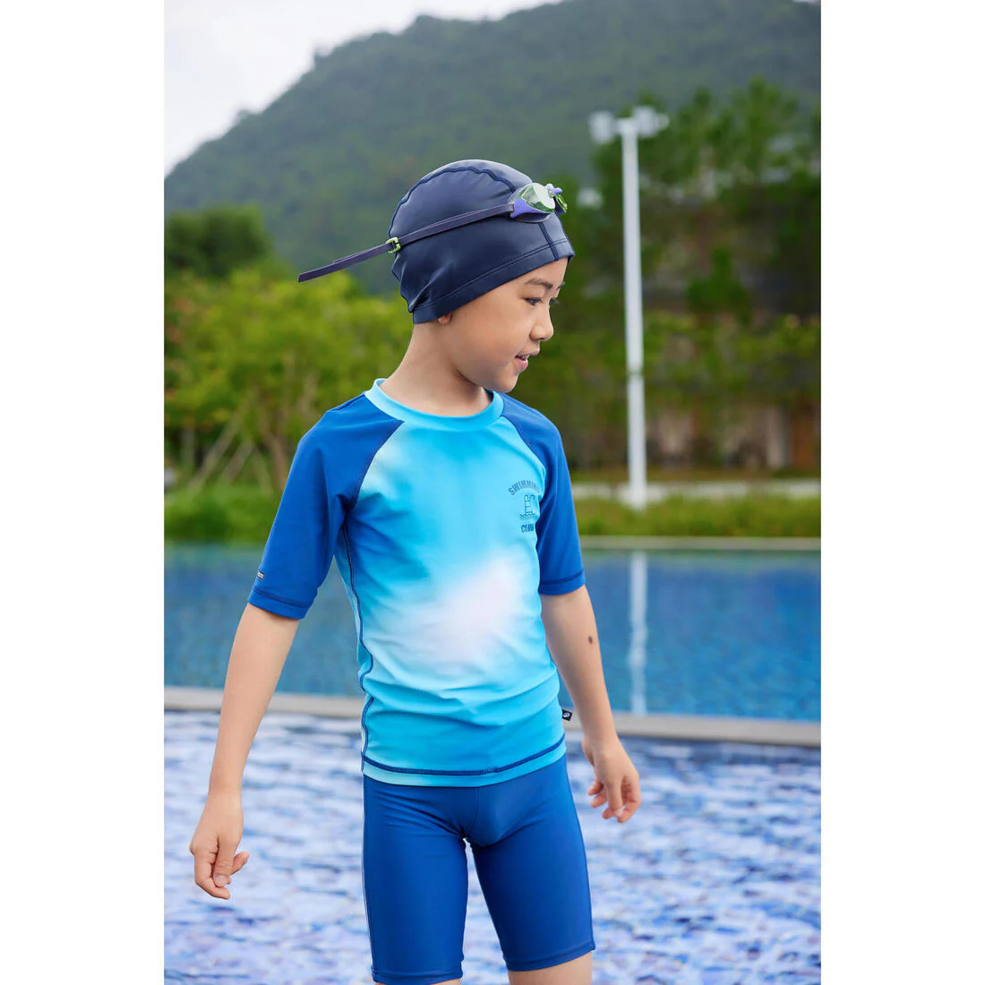 GORRO NATACIÓN LINE BLANCO ROJO PUNTO REVESTIDO TEJIDO ESTAMPADO TALLA M - Image 37