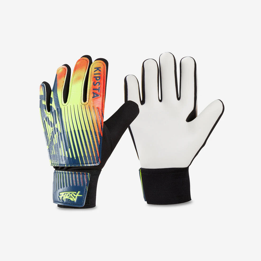 GUANTES DE ARQUERO FÚTBOL NIÑOS FIRST AMARILLO/ROJO