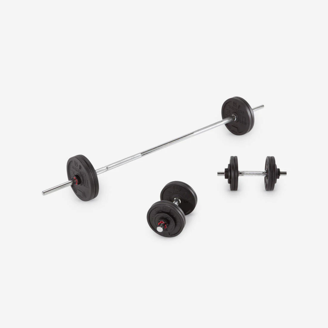 KIT MANCUERNA MUSCULACIÓN DISCO HIERRO FUNDIDO 50 KG