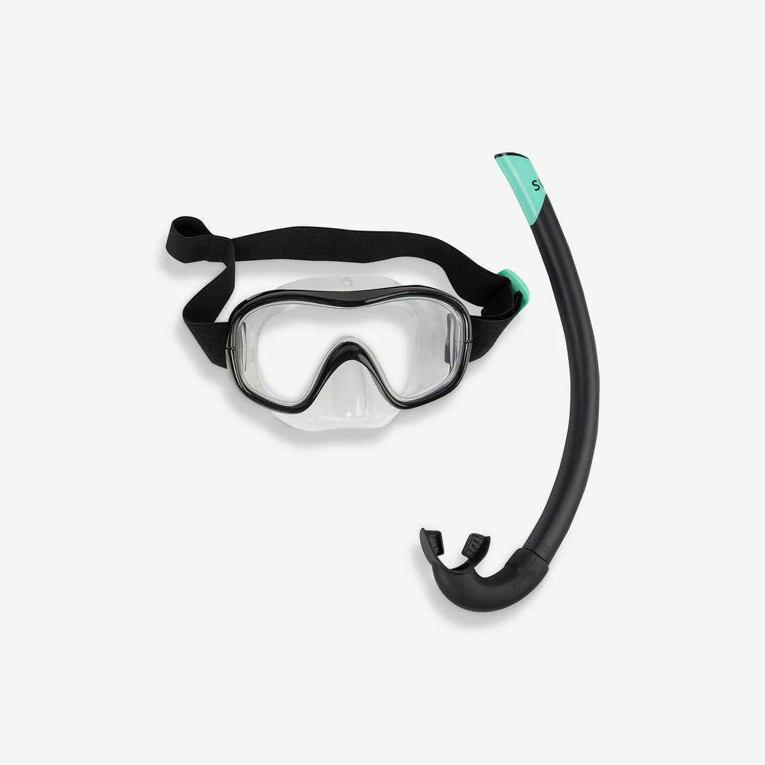 Kit Máscara + Tubo Buceo/Snorkel Subea 100 Adulto Negro
