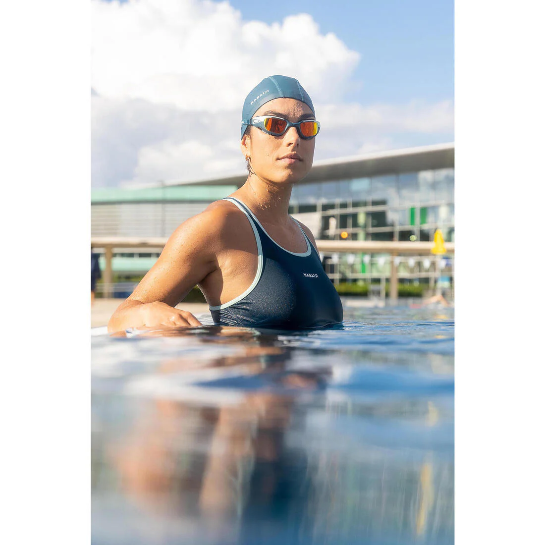 LENTES NATACIÓN SPIRIT AZUL NARANJA CRISTLES ESPEJO TALLA PEQUEÑA - Image 6