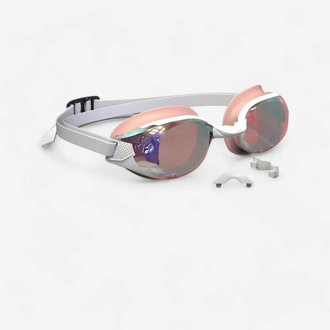 LENTES NATACIÓN BFIT BLANCO-ROSA CRISTALES ESPEJO TALLA ÚNICA - Image 5