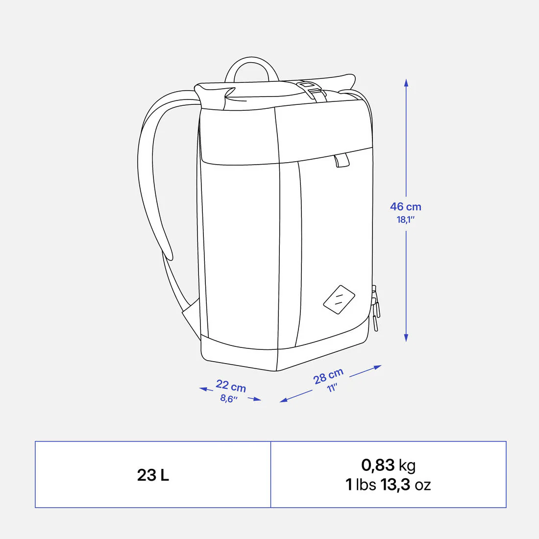 MOCHILA DE SENDERISMO 23L ESCAPE 500 ROLLTOP - Image 7
