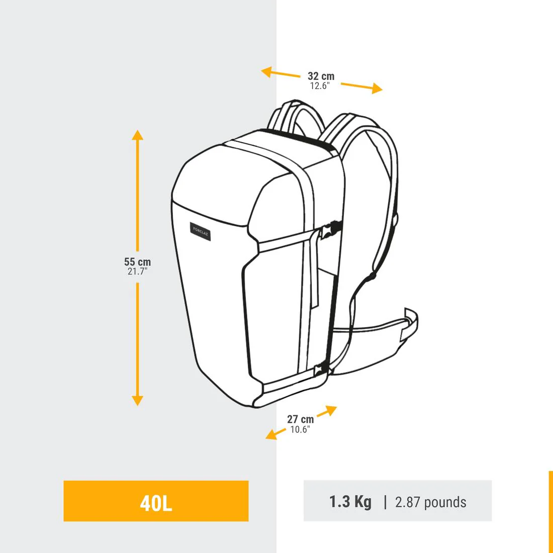 MOCHILA DE SENDERISMO 40L TRAVEL 500 ORGANIZER - Image 41