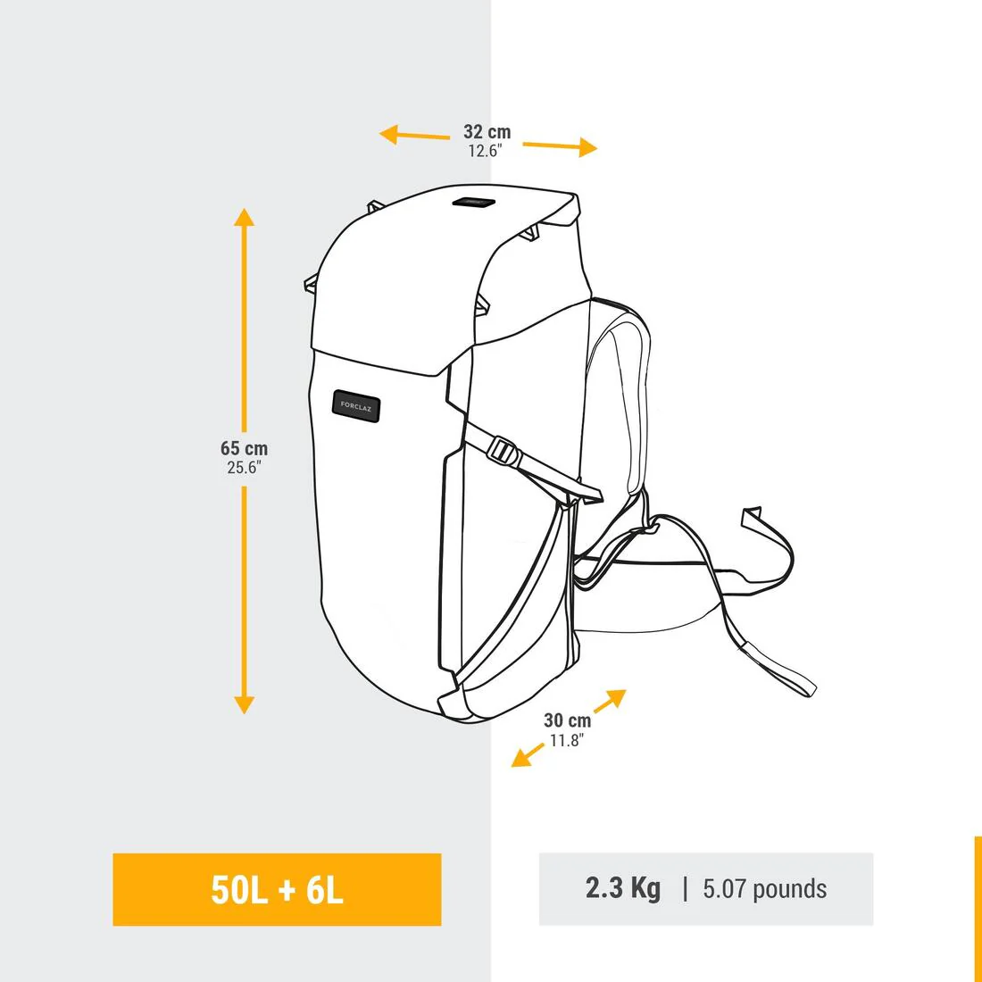 MOCHILA DE VIAJE 50 +6 L HOMBRE TRAVEL 900 - Image 7