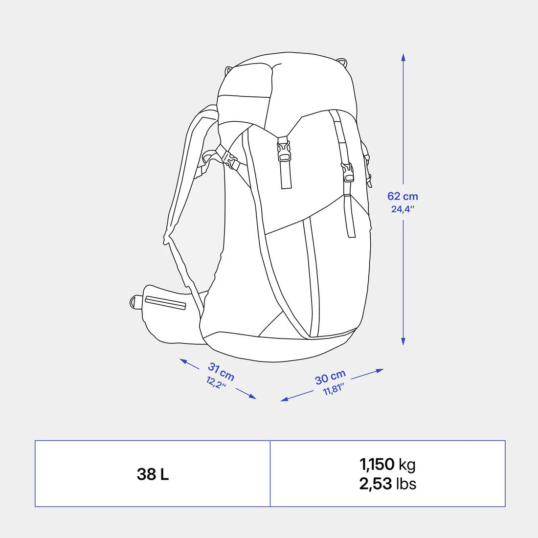 MOCHILA DE SENDERISMO 38L MH500 - Image 8