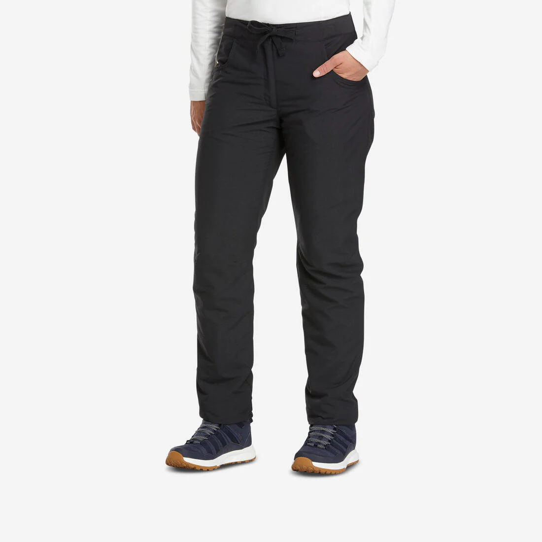 PANTALÓN CÁLIDO PERLANTE DE SENDERISMO MUJER SH100