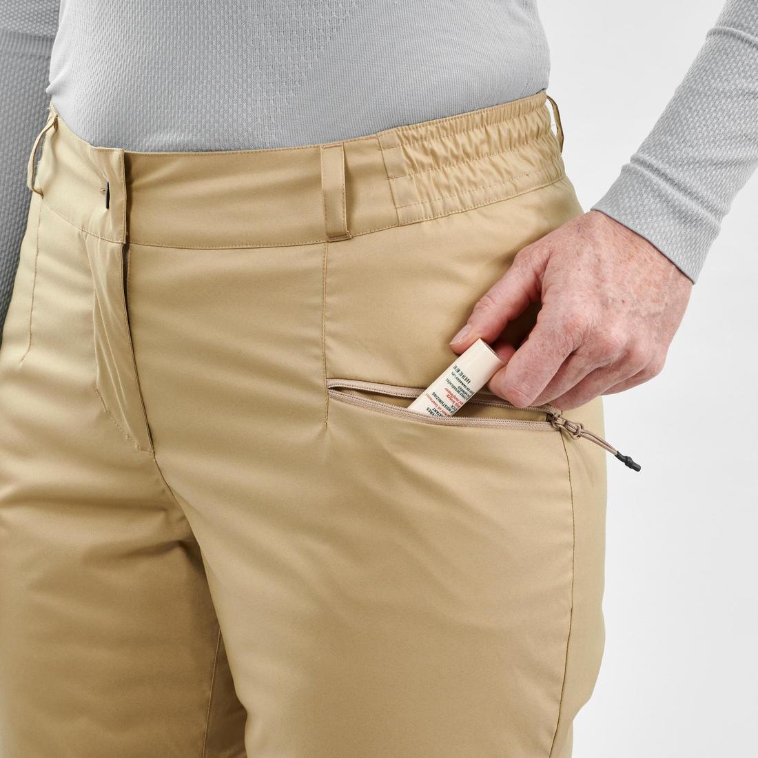 PANTALÓN DE SKI CÁLIDO MUJER 100 BEIGE - Image 7