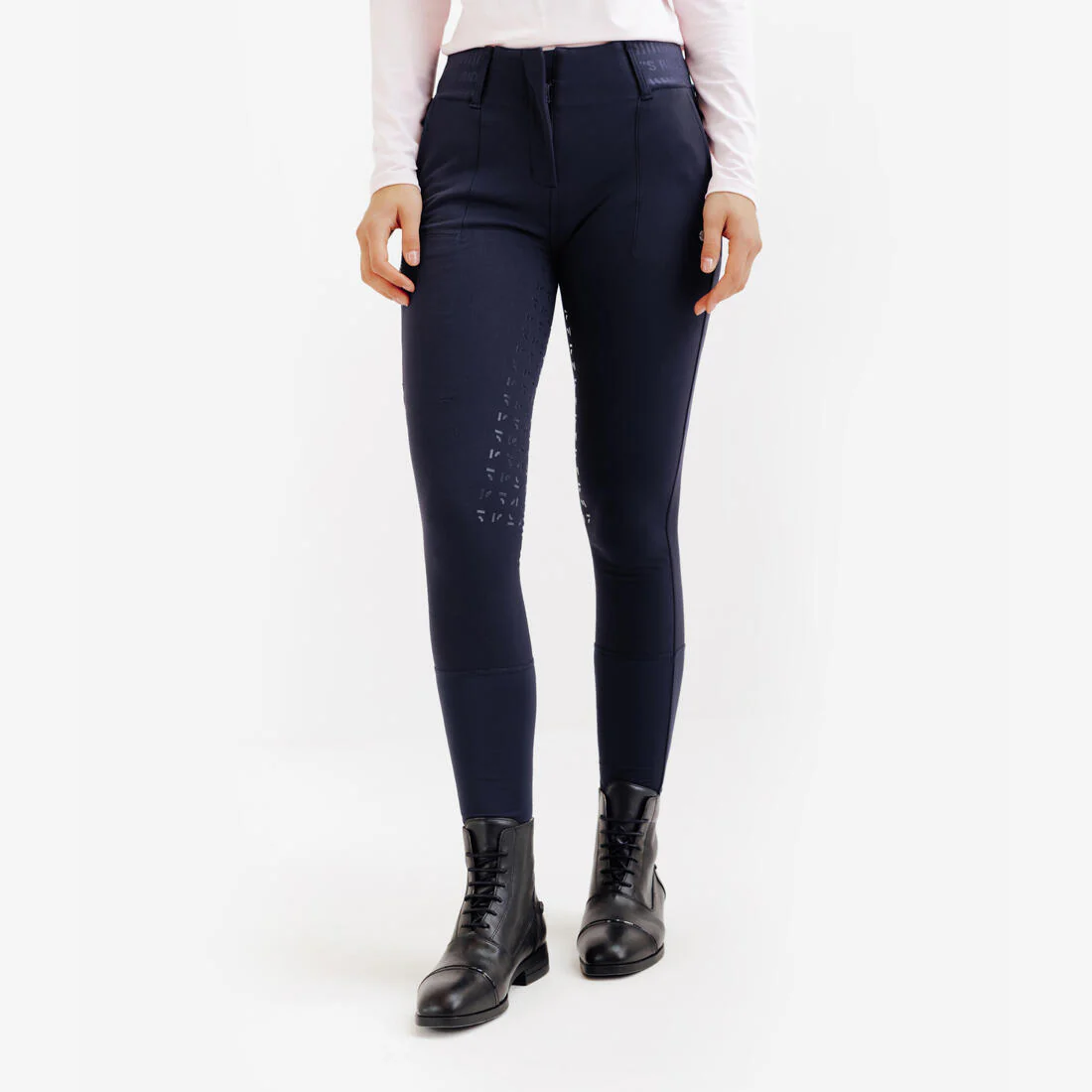 PANTALÓN EQUITACIÓN MUJER BE YOU 500 AZUL