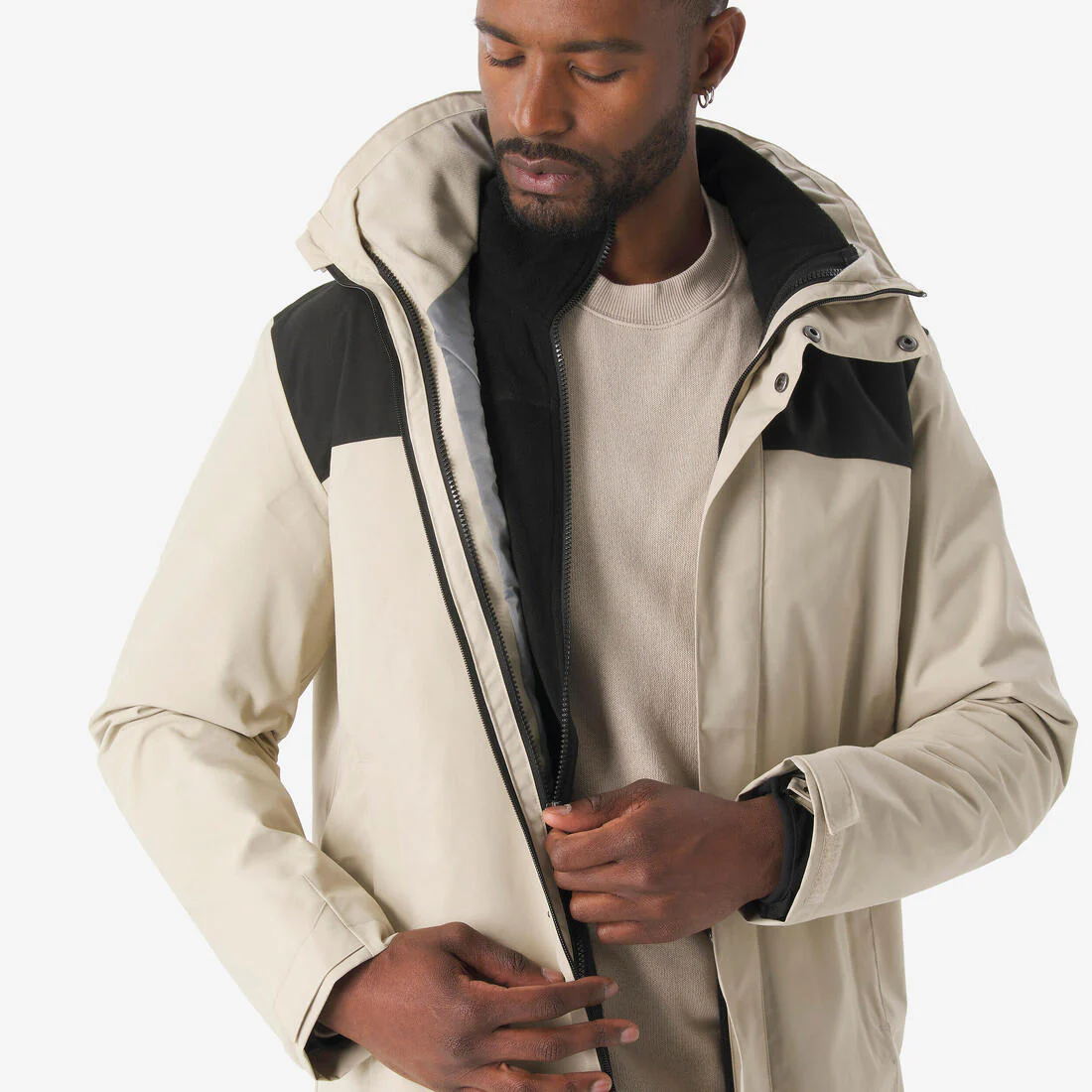 CHAQUETA 3EN1 DE SENDERISMO HOMBRE 0 °C NH100 IMPERMEABLE - Image 10