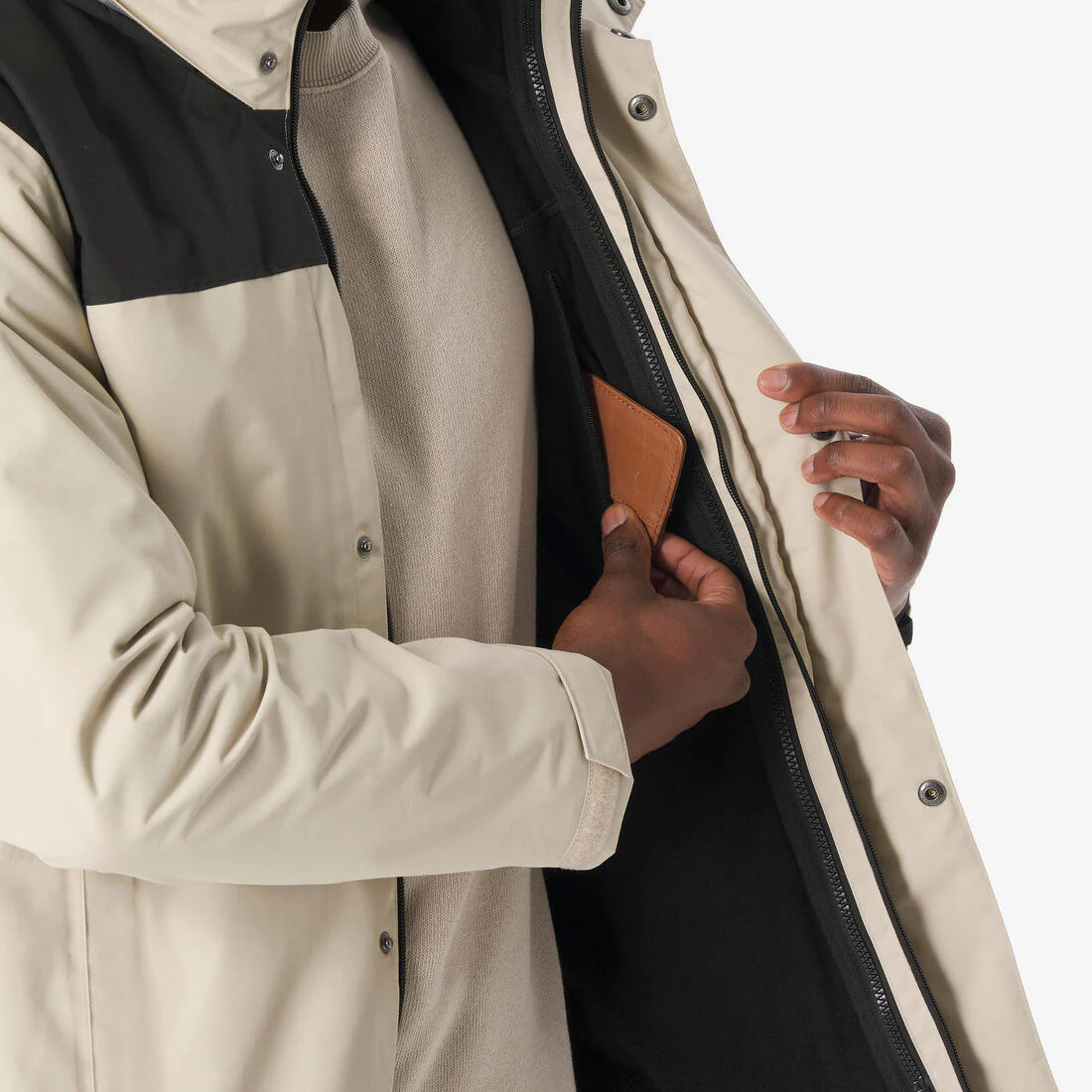 CHAQUETA 3EN1 DE SENDERISMO HOMBRE 0 °C NH100 IMPERMEABLE - Image 19