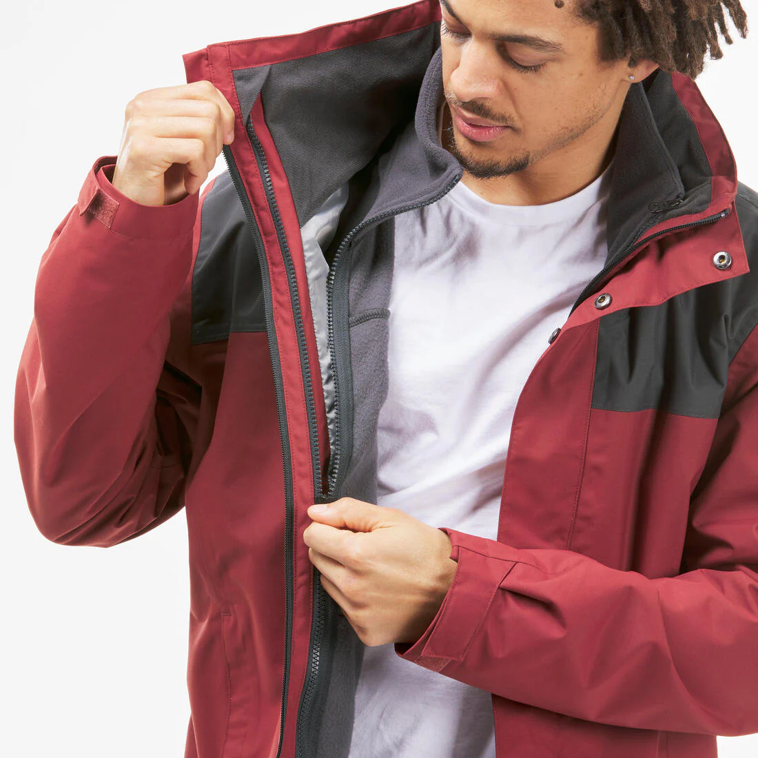 CHAQUETA 3EN1 DE SENDERISMO HOMBRE 0 °C NH100 IMPERMEABLE - Image 20