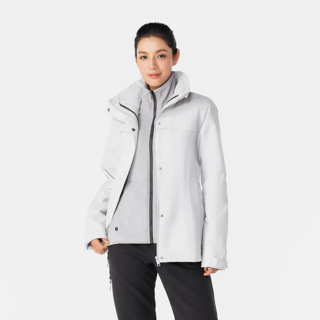 CHAQUETA 3EN1 DE SENDERISMO MUJER 0 °C NH100 IMPERMEABLE