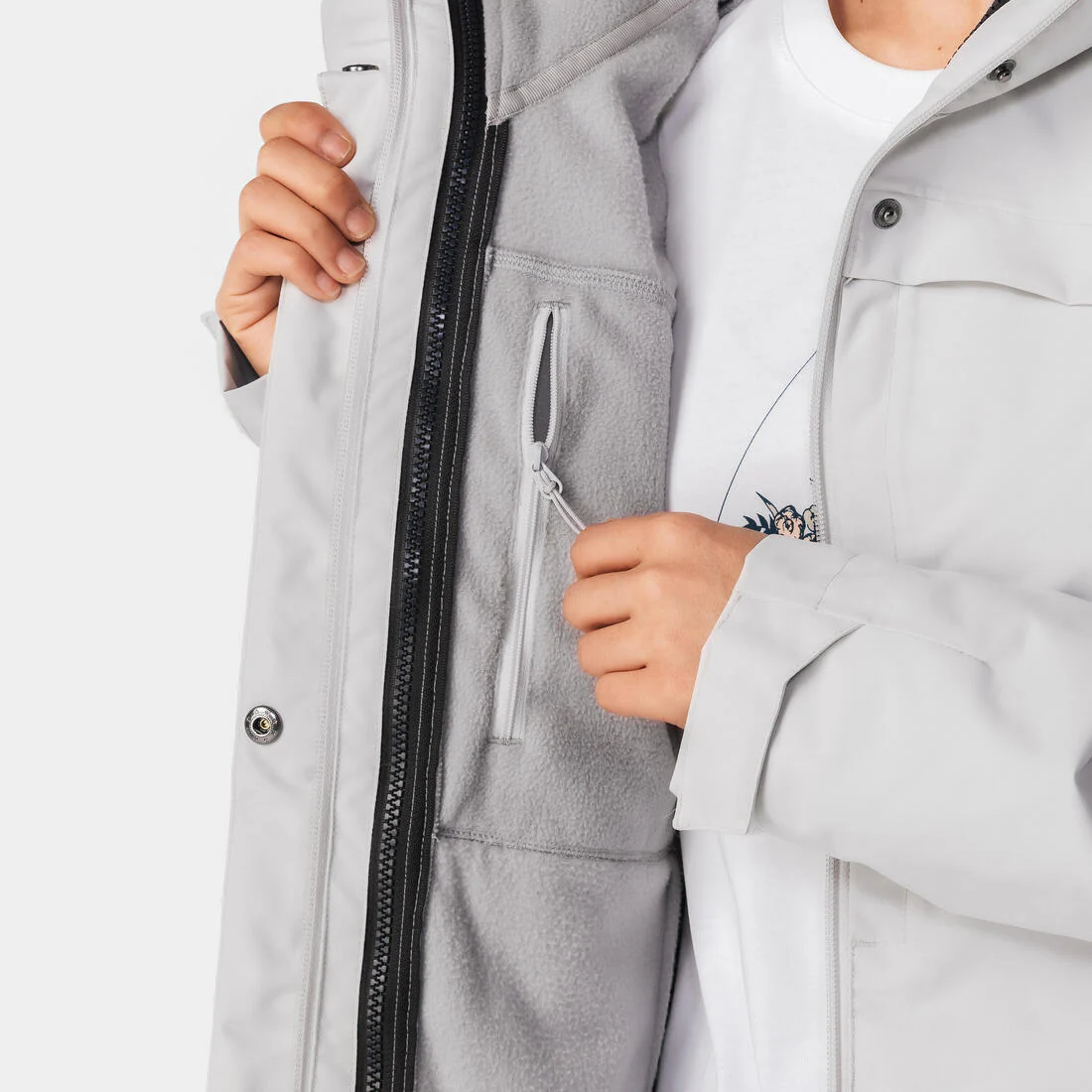 CHAQUETA 3EN1 DE SENDERISMO MUJER 0 °C NH100 IMPERMEABLE - Image 8