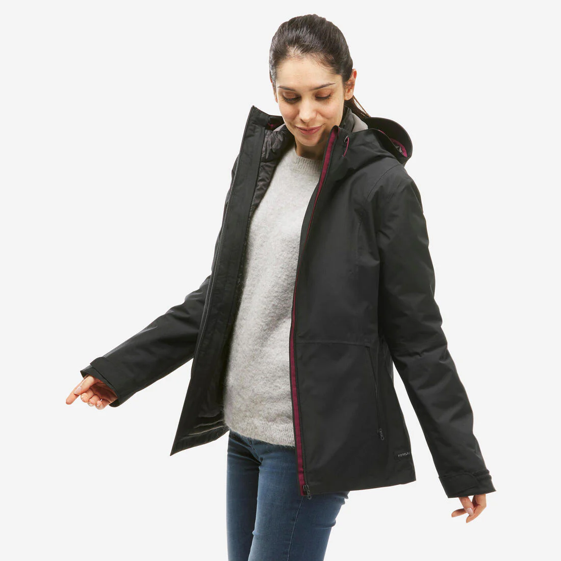 CHAQUETA 3EN1 DE SENDERISMO MUJER -10 °C SH500 IMPERMEABLE - Image 2