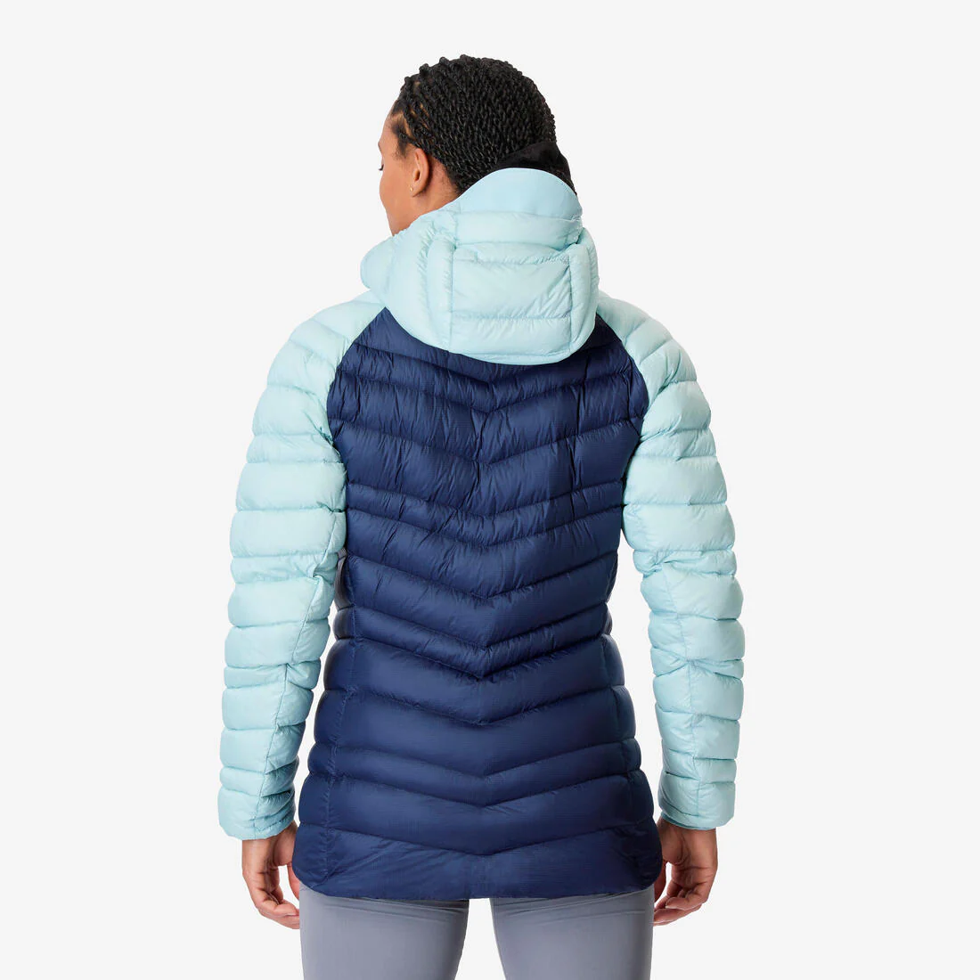 Chaqueta acolchada Plumón Alpinismo Mujer - Azul marino/azul ártico - Image 4