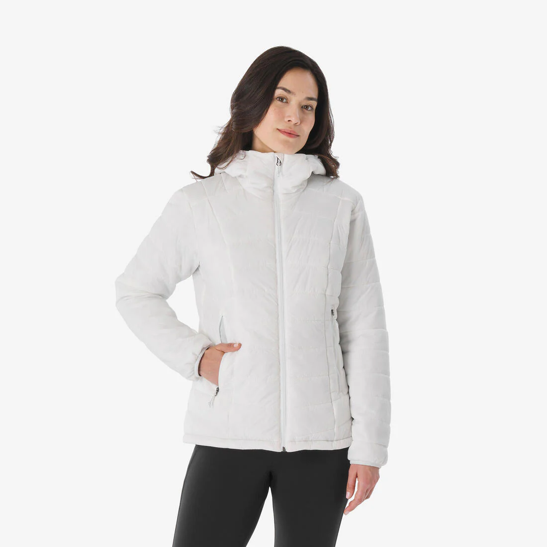 PARKA ACOLCHADA SINTÉTICA CON GORRO SENDERISMO MUJER MT100 - Image 3