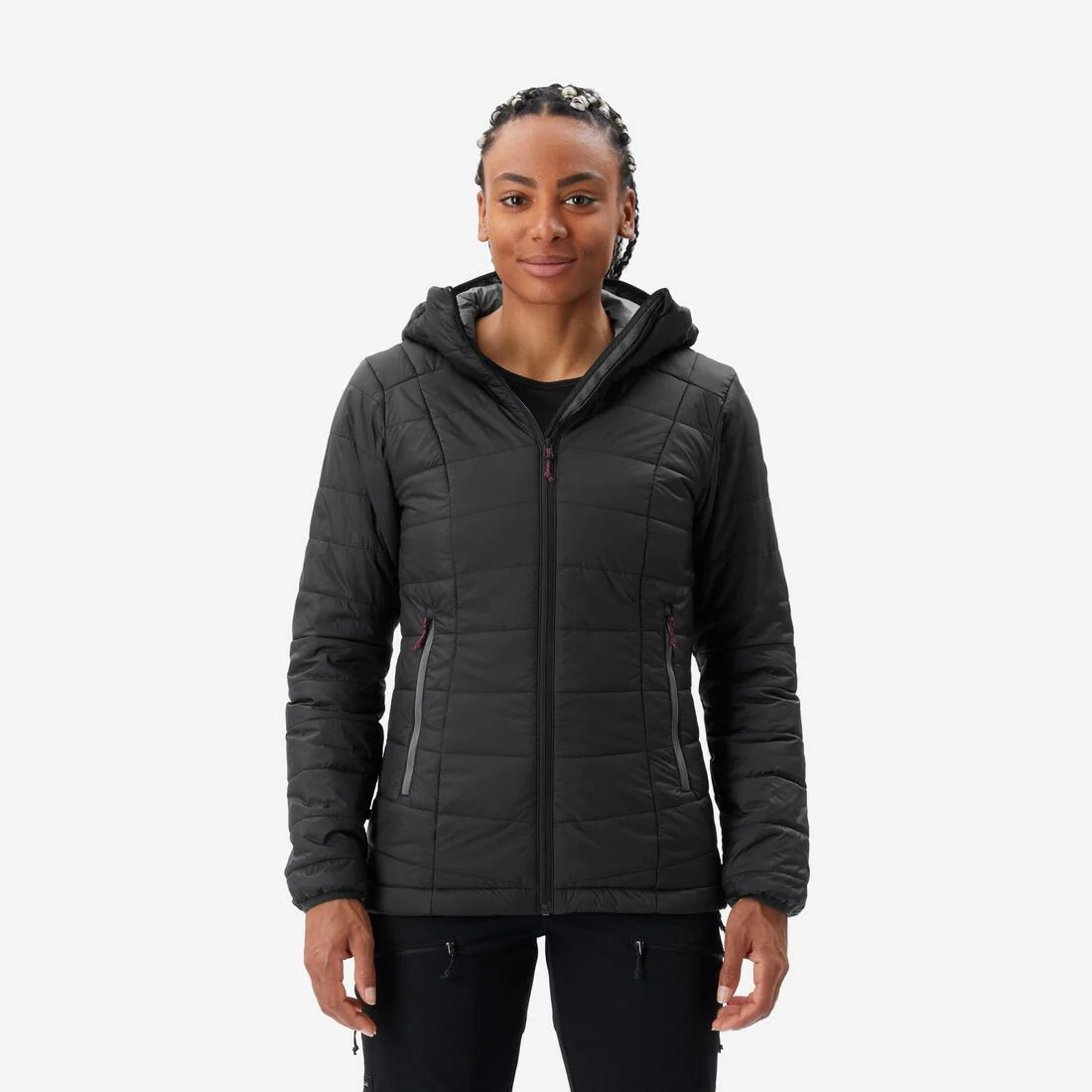 PARKA ACOLCHADA SINTÉTICA CON GORRO SENDERISMO MUJER MT100 - Image 4