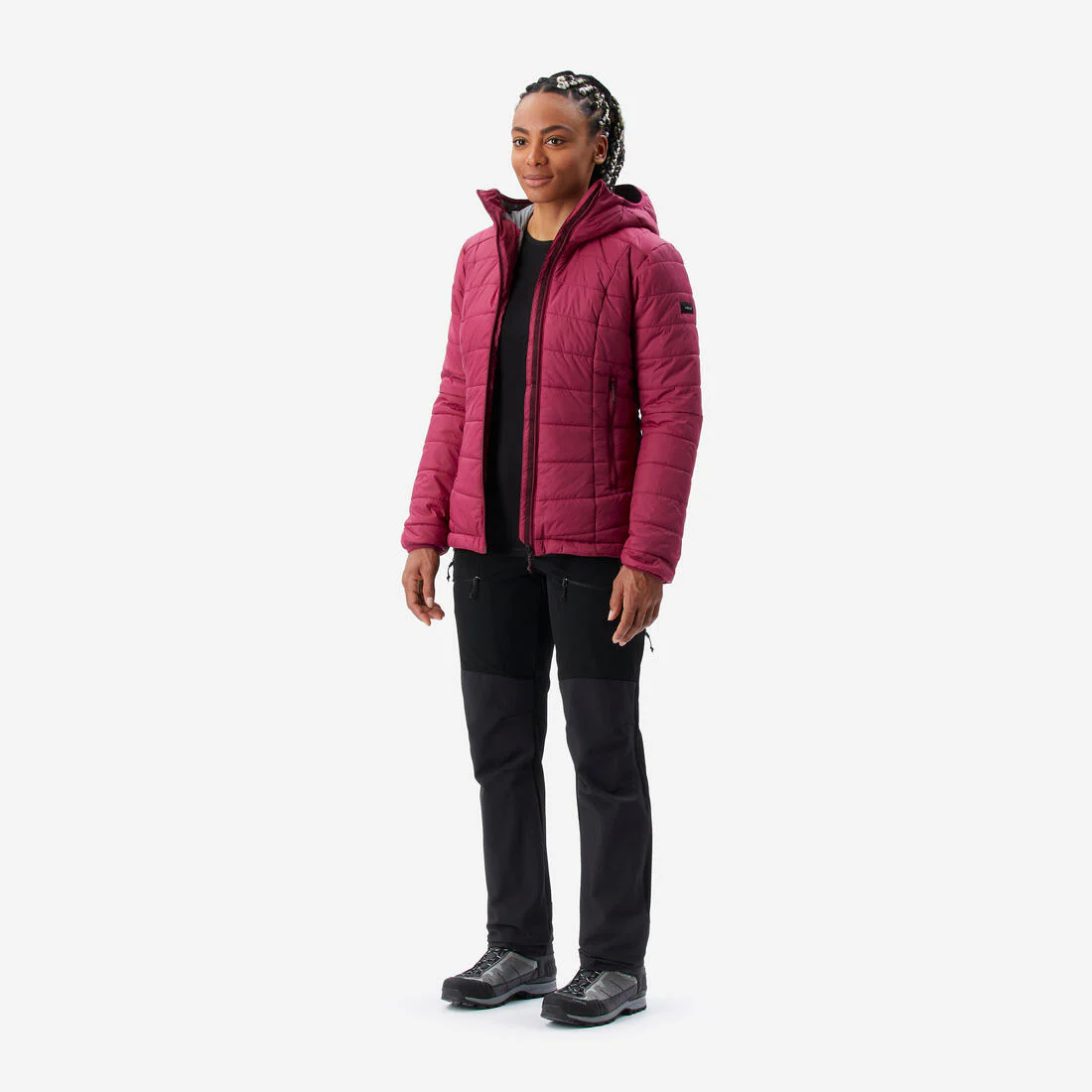 PARKA ACOLCHADA SINTÉTICA CON GORRO SENDERISMO MUJER MT100 - Image 7