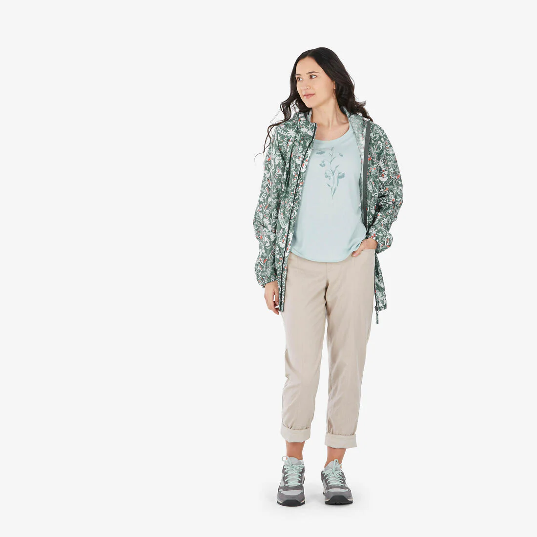 CHAQUETA DE SENDERISMO MUJER RAINCUT FULL ZIP - Image 4