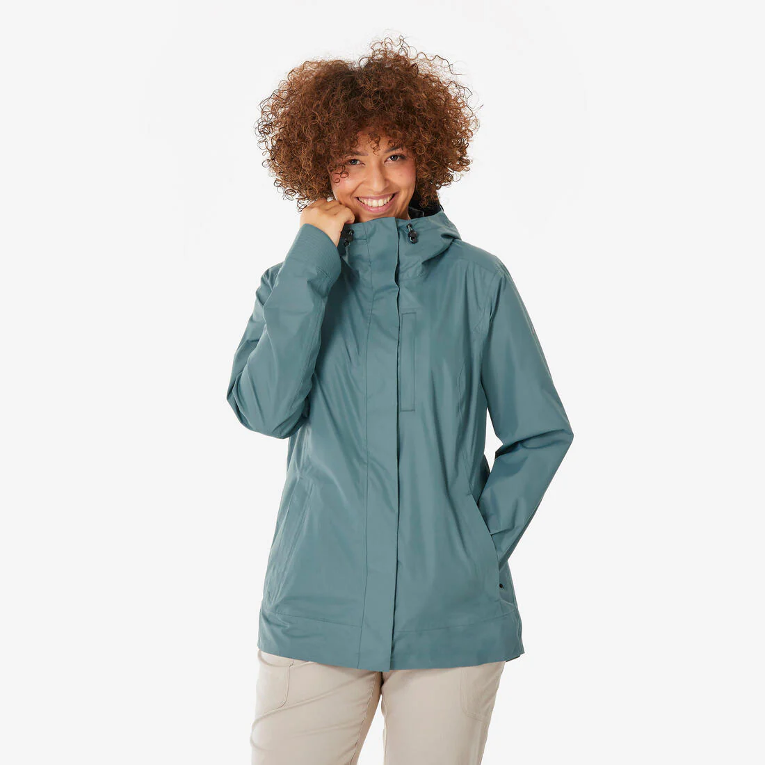 CHAQUETA DE SENDERISMO MUJER NH500 IMPERMEABLE