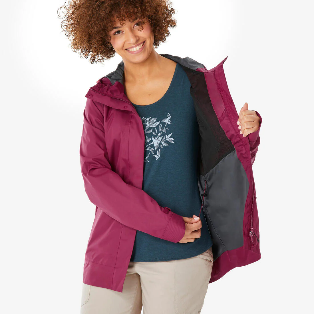 CHAQUETA DE SENDERISMO MUJER NH500 IMPERMEABLE - Image 23